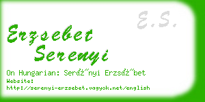erzsebet serenyi business card